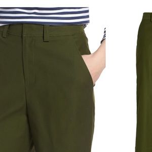 1901 Wide-Leg Crop Olive Chinos